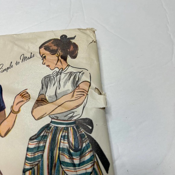 Simplicity Vintage 1950's Pattern #2295 Women's Aprons One Size - Picture 3 of 7